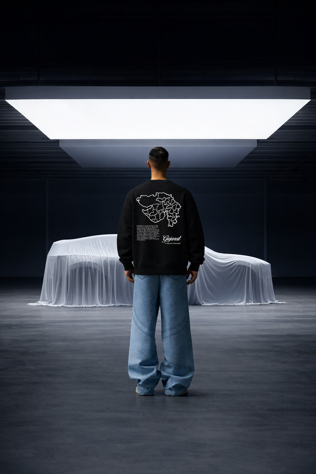 Gujarat Map Oversized Sweatshirt – Land of Legends