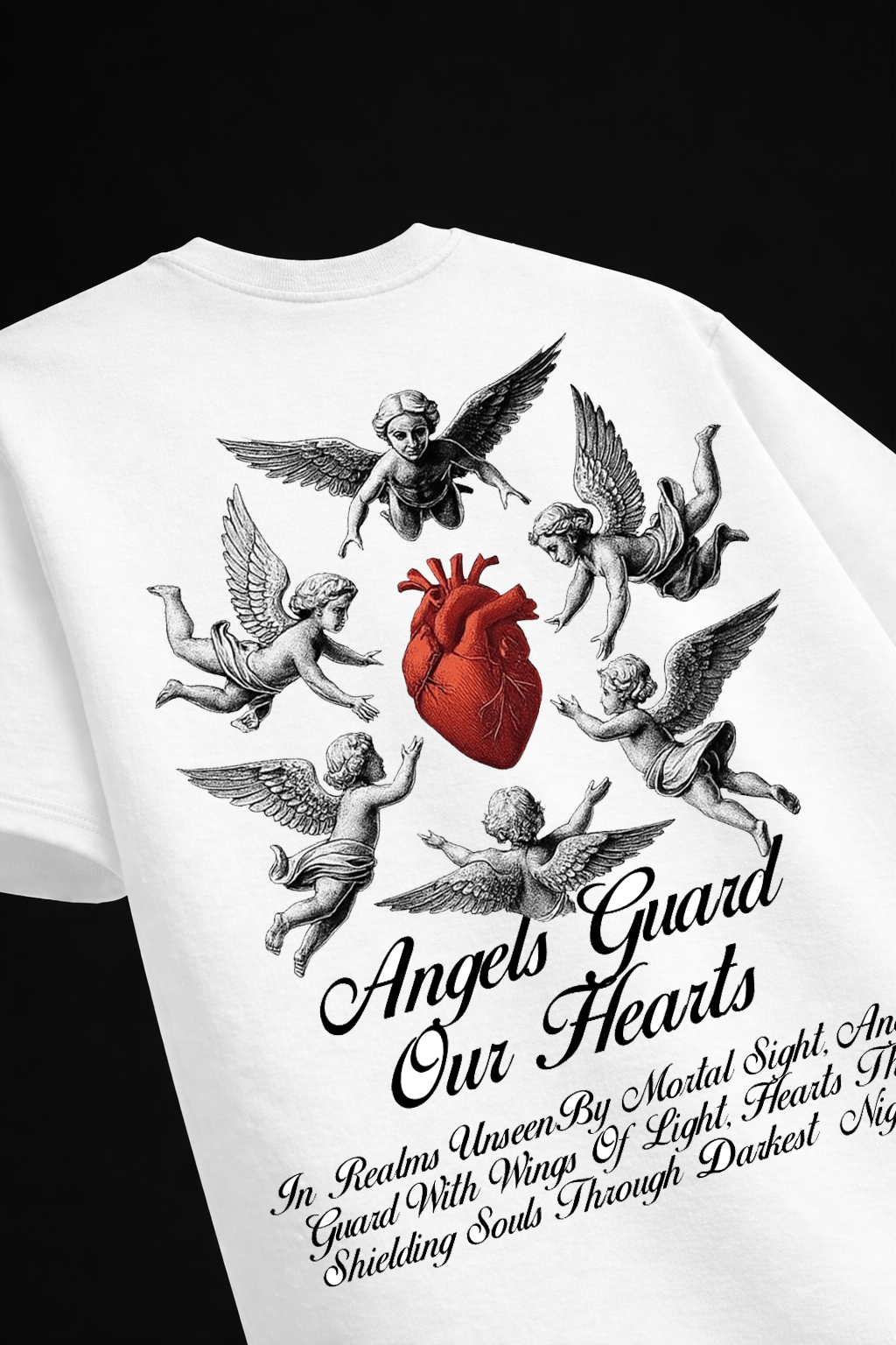 Angels Guard Our Hearts Oversized T-Shirt
